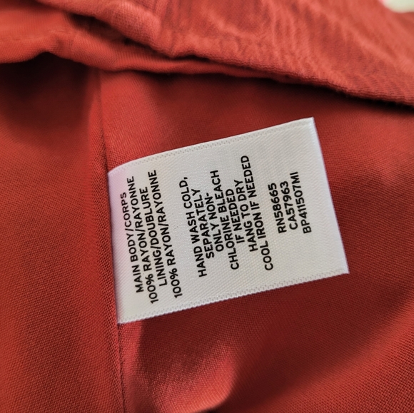 Women's BP. Button Front Prairie Minidress, Burnt Orange Sz Large - Picture 9 of 9